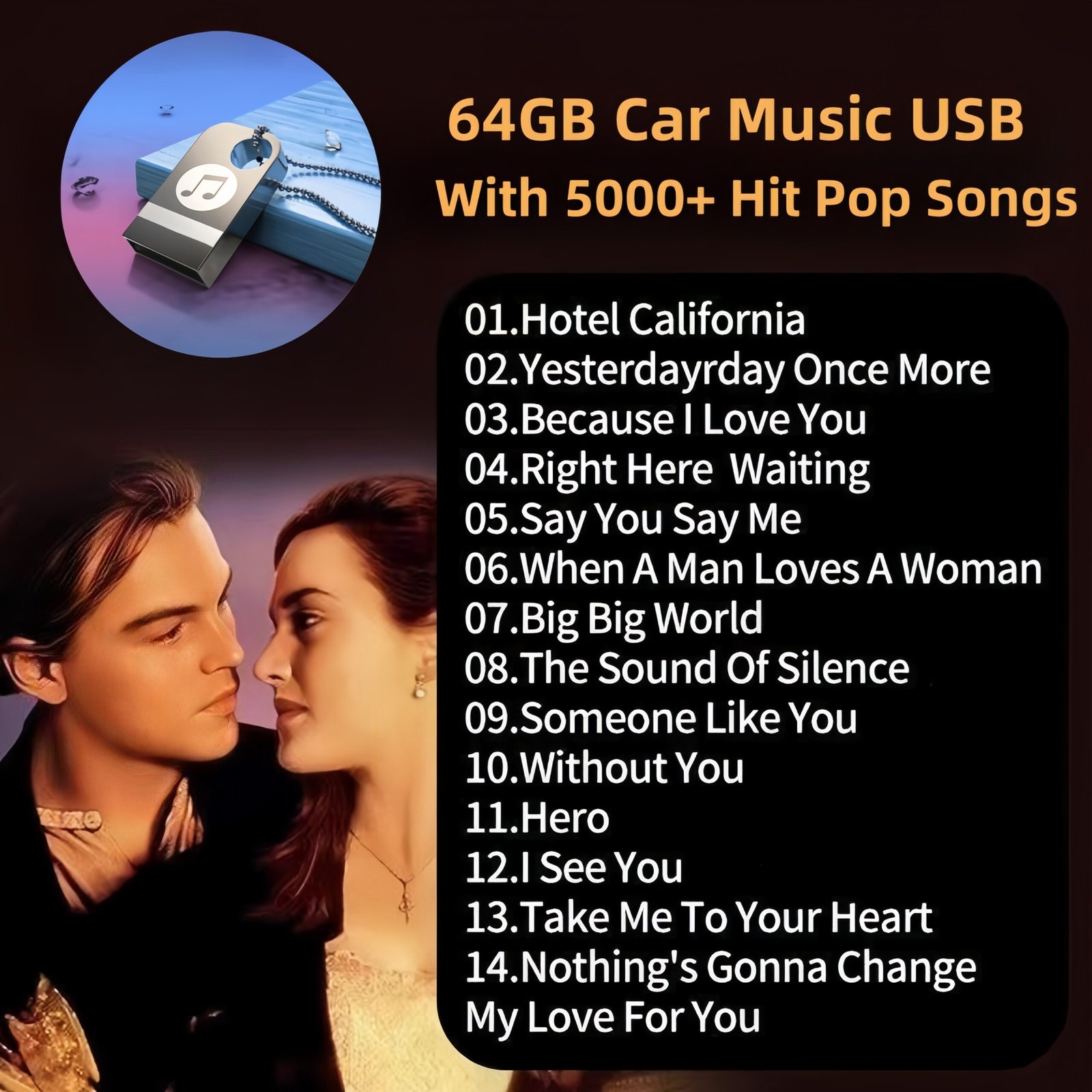 Free Shipping 64GB Car Music USB Drive
